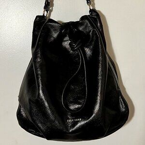 COLE HAHN Black Bucket/Hobo Cinch Bag